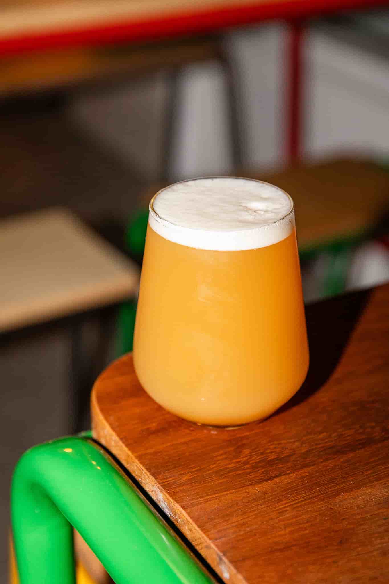 Glass on table by Ellen Richardson